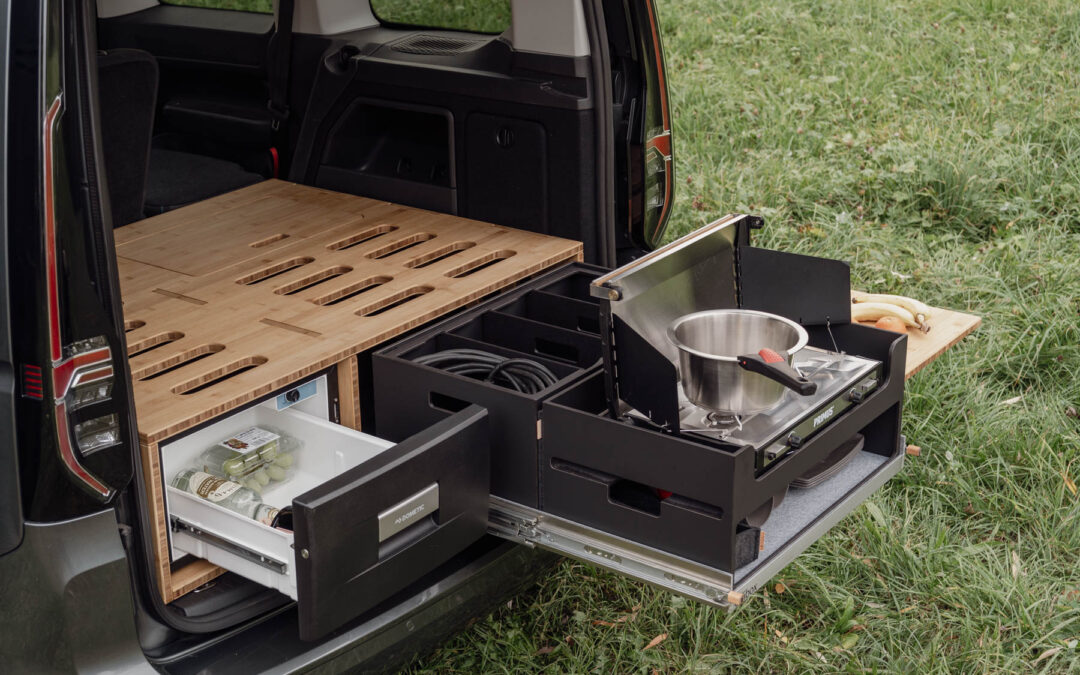 Die neue Bettverlängerung und Campingküche für den VW Caddy